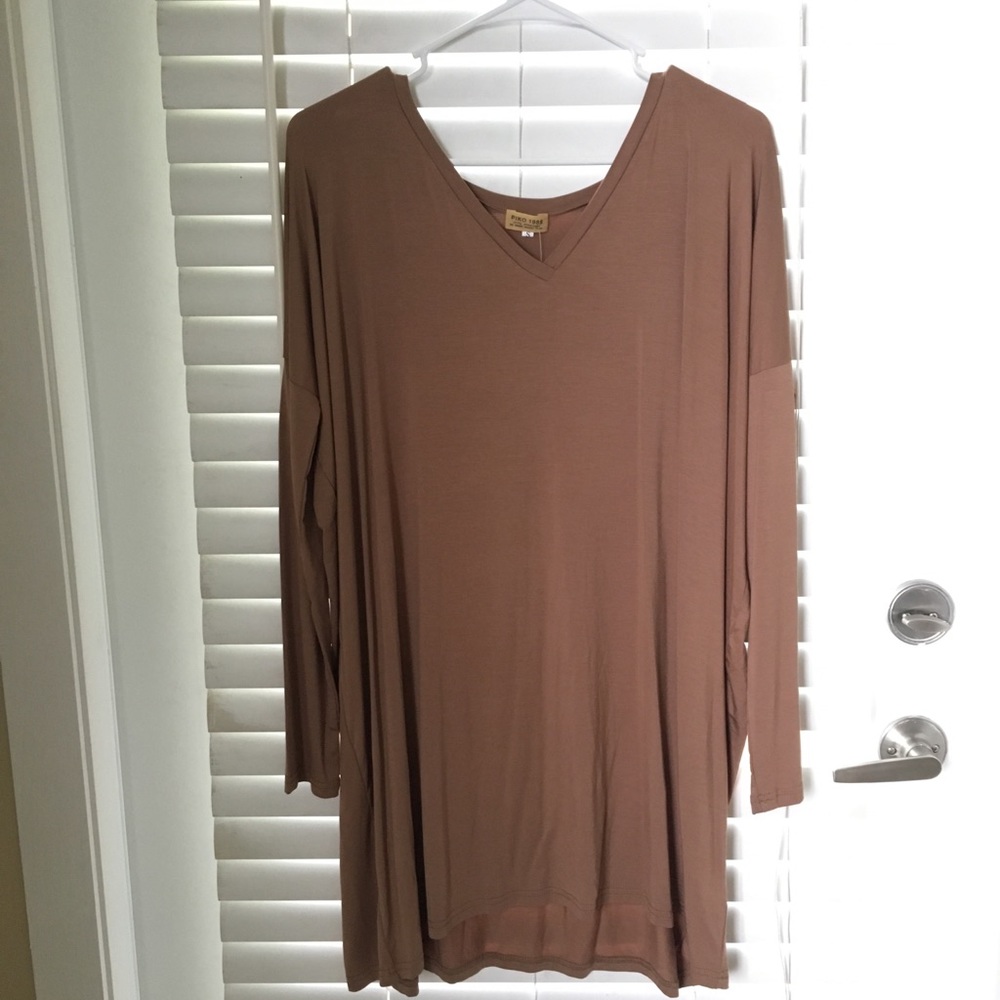 NWT Taupe Long Sleeve Dress - Picture 2 of 4
